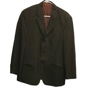 J. Ferrar Men's Blazer Jacket Black brown Pin Stripes 40s